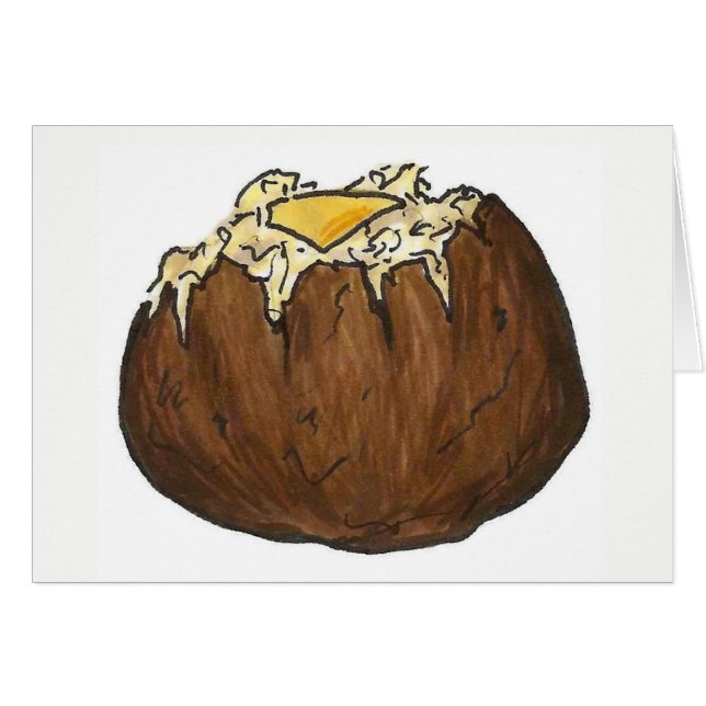 Hot Baked Potato mit Butter Picnic Food Feinschmec (Vorderseite (Horizontal))