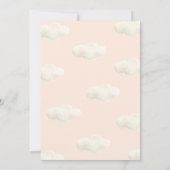 Hot Ballon Teddy Bear Girl Kinderdusche Einladung (Rückseite)