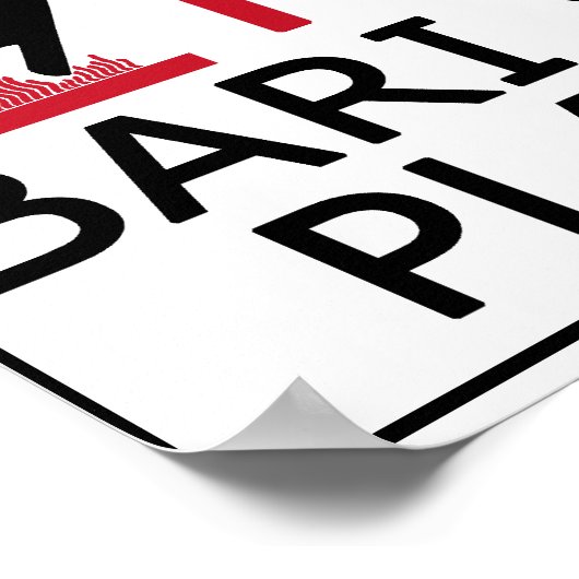 Hot Bari Sax Player Poster (Ecke)