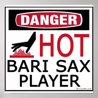 Hot Bari Sax Player Poster