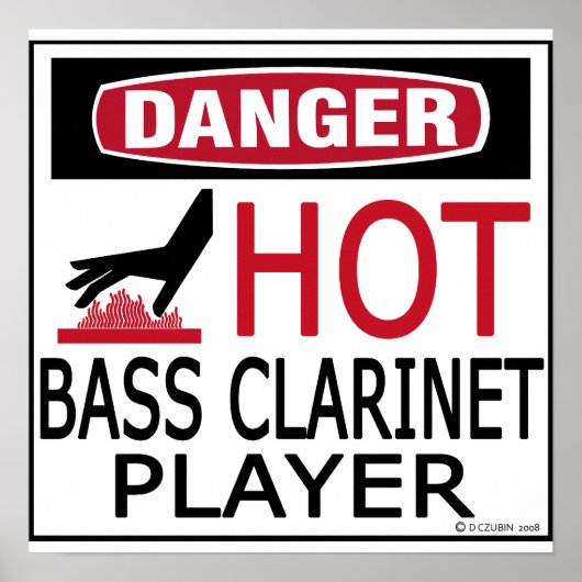 Hot Bass Clarinet Player Poster (Vorne)