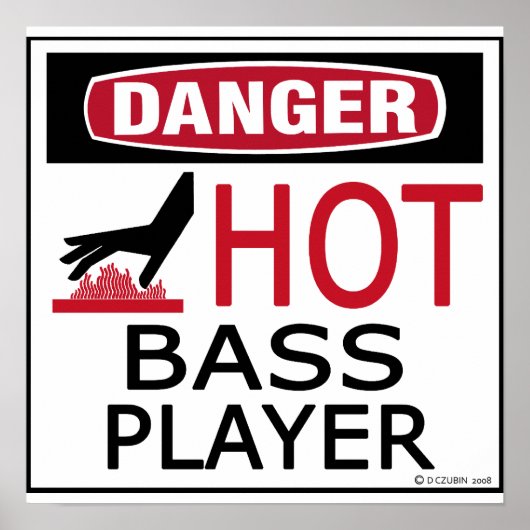 Hot Bass Player Poster (Vorne)