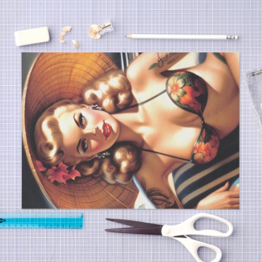 Hot Beach Button Seidenpapier (Handwerk)