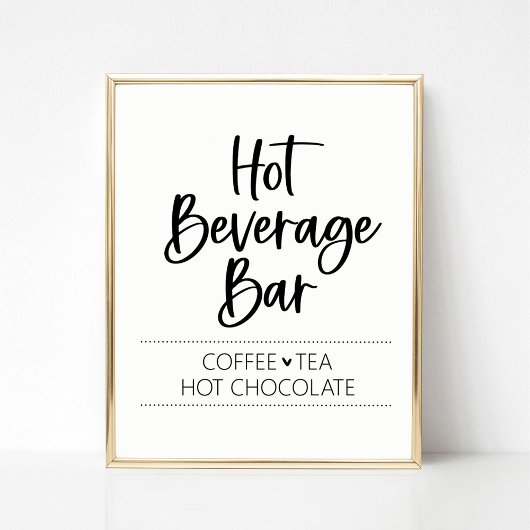 Hot Beverage Tee Kaffee Hot-Chocolate Bar Signatur Poster