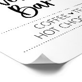 Hot Beverage Tee Kaffee Hot-Chocolate Bar Signatur Poster (Ecke)