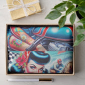 Hot-Biker-Button Seidenpapier (Geschenk)