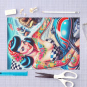 Hot-Biker-Button Seidenpapier (Handwerk)