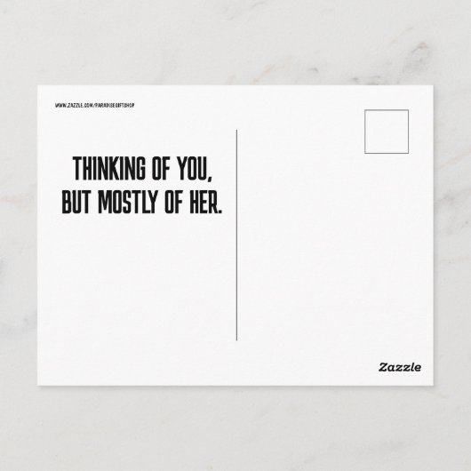 HOT BIKINI MÄDCHEN BIG HINTERN (FUNNY MESSAGE) POS POSTKARTE (Rückseite)