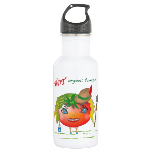 Hot Bio Tomato Edelstahlflasche (Vorderseite)