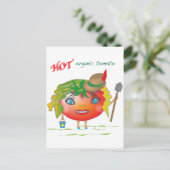 Hot Bio Tomato Postkarte (Stehend Vorderseite)