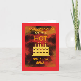 Hot Birthday Girl Card Feiertagskarte