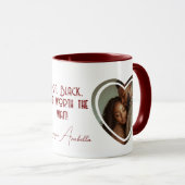 Hot Black Custom Heart Shape Foto I Names Red Tasse (VorderseiteRechts)