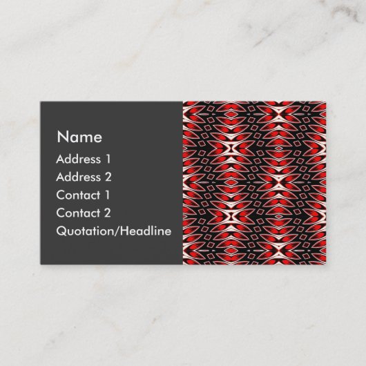 Hot-Blätter Visitenkarte (Vorderseite)