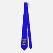 Hot Blue Highland Cow Design, Krawatte (Vorderseite)