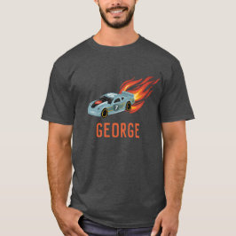 Hot Blue Racing Car mit Nummer T-Shirt