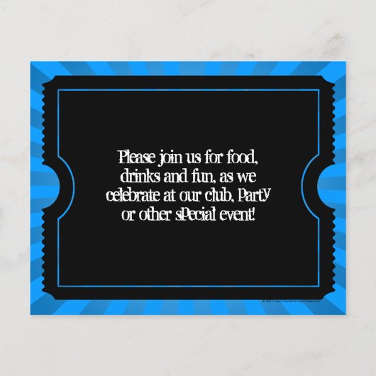 Hot Blue Ticket Flyer, Benutzerdefinierter Ausdruc Flyer (Hinten)