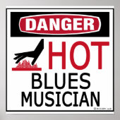 Hot Blues Musician Poster (Vorne)