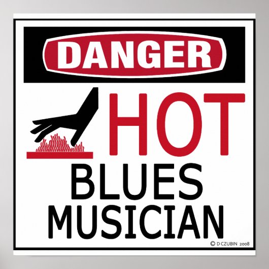 Hot Blues Musician Poster (Vorne)