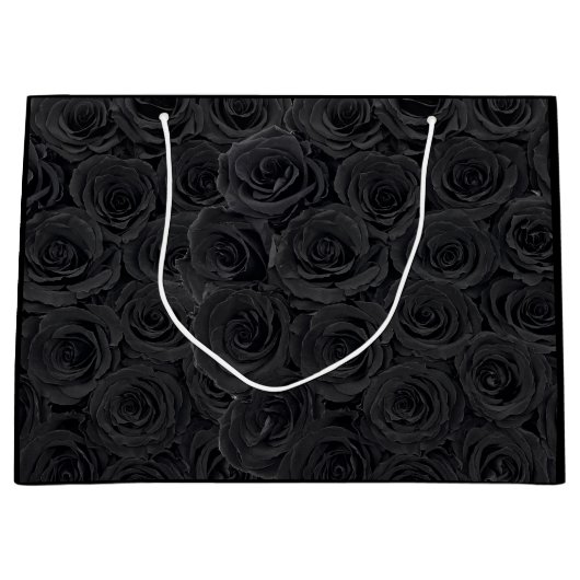 Hot Blume Black Rose Große Geschenktüte (Vorderseite)