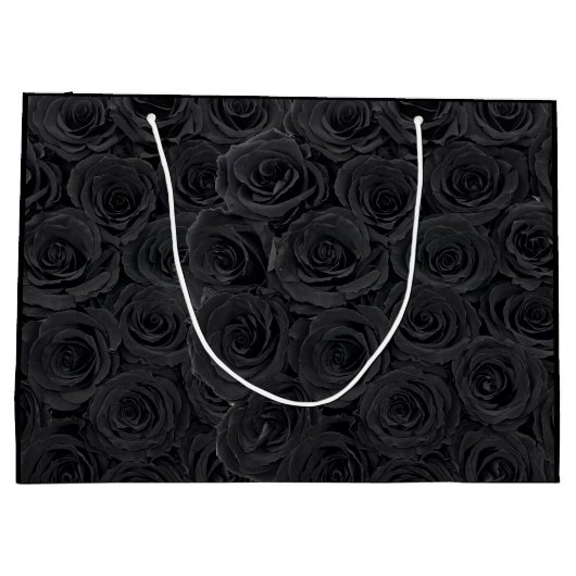 Hot Blume Black Rose Große Geschenktüte (Rückseite)