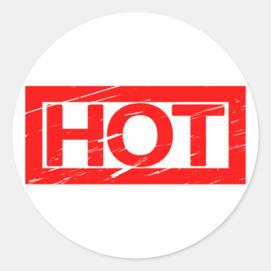 Hot Briefmarke Runder Aufkleber (Vorderseite)