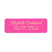 Hot Bright Pink Imitats Gold Glitzer Modern Girl (Vorne)