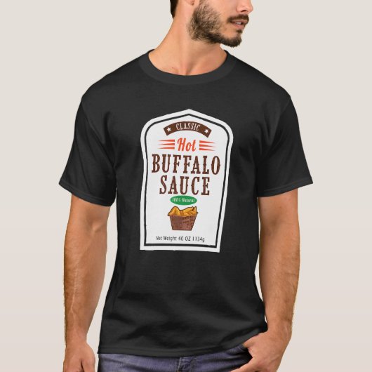 Hot Buffalo Family Sauce Kostüm Halloween Uniform T-Shirt (Vorderseite)