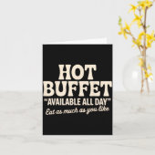 Hot Buffet Available All Day Funny Joke  Karte (Gelbe Blume)