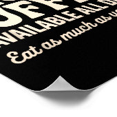 Hot Buffet Available All Day Funny Joke  Poster (Ecke)