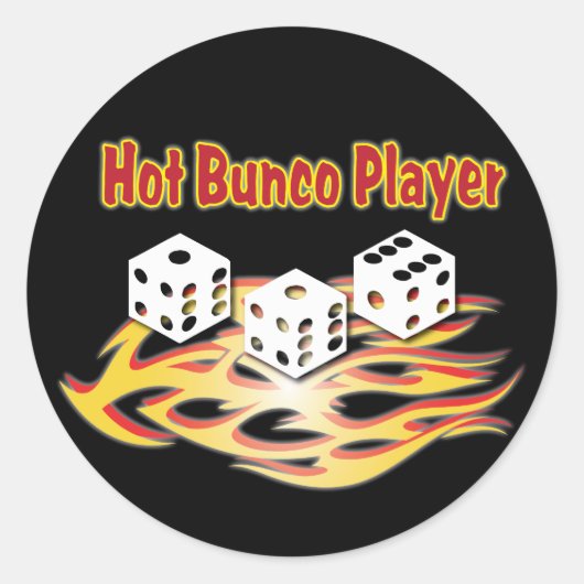 Hot-Bunco-Player Runder Aufkleber (Vorderseite)