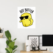 Hot Butter Funny Food Puff Poster (Heimbüro)