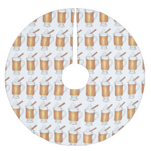 Hot Buttered Rum Hot Holiday Drinks Weihnachten Polyester Weihnachtsbaumdecke