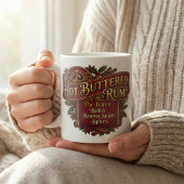 Hot Buttered Rum Vintage Recipe Label Kaffeetasse
