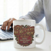 Hot Buttered Rum Vintage Recipe Label Kaffeetasse