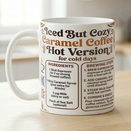 Hot Caramel Latte Recipe Cozy Kaffeetasse