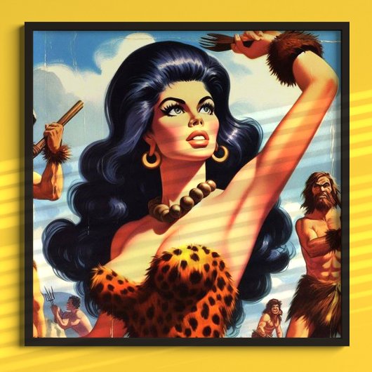 Hot Cavewoman Poster