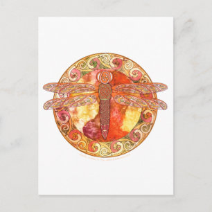 Hot Celtic Dragonfly Postkarte