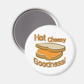 Hot Cheesy Goodness gegrillter Käse Sandwich Magnet (Vorderseite/Rückseite)
