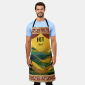 Hot Chef Spice & Soul Indian Peacock Schürze (Getragen)