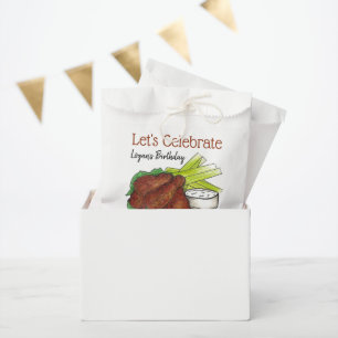 Hot Chicken Wings Feiern wir Geburtstagsparty Geschenktütchen