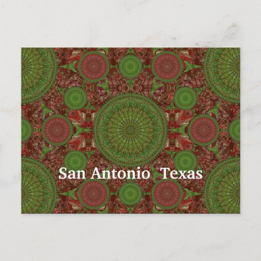 Hot Chile Mandala Array Postcard Postkarte (Vorderseite)