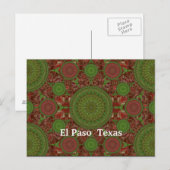 Hot Chile Mandala Array Postcard Postkarte (Vorne/Hinten)