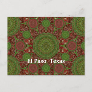 Hot Chile Mandala Array Postcard Postkarte