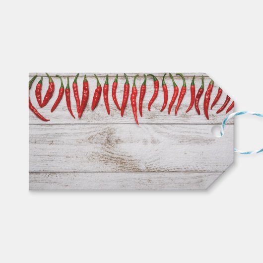 Hot Chile Peppers Border Geschenkanhänger (Vorderseite (Horizontal))