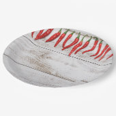 Hot Chile Peppers Border Pappteller (Schrägansicht)