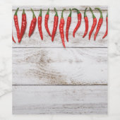 Hot Chile Peppers Border Weinetikett (Einzelnes Label)