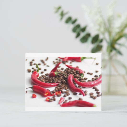 Hot Chili Café Postkarte (Stehend Vorderseite)