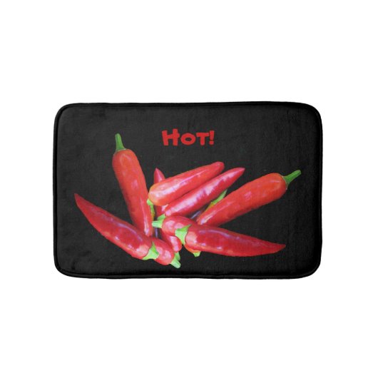 Hot Chili Paprikaschoten Bath Matts Badematte (Vorderseite)
