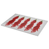 Hot-Chili-Paprikaschoten getrocknet Schneidebrett (Ecke)