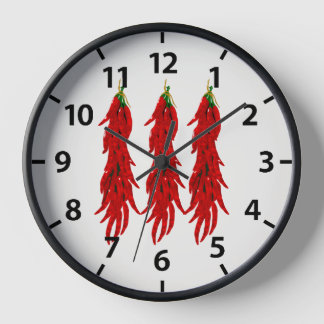 Hot-Chili-Paprikaschoten getrocknet Uhr